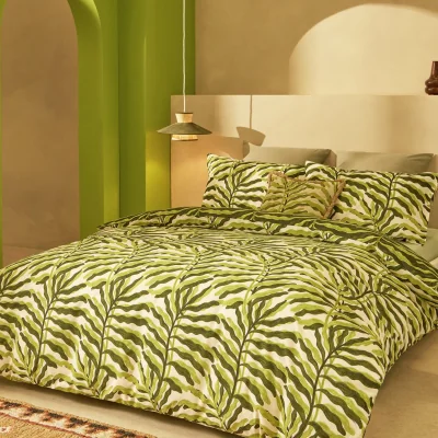 Habitat Habitat Leaf Printed Green Bedding Set - Single