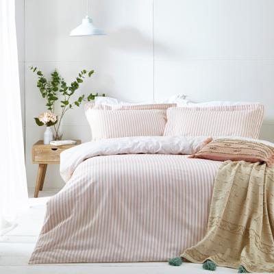Habitat Yard Hebden Cotton Stripe Blush Bedding Set -  Super king