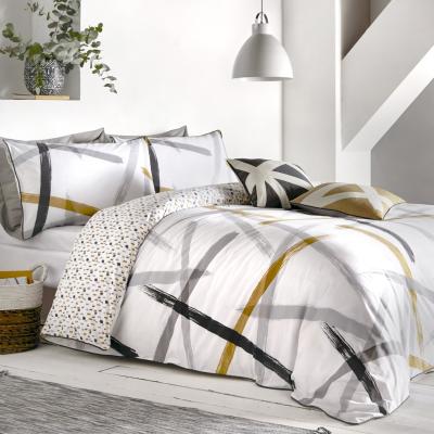 Habitat Appletree Leda Cotton Printed Grey Bedding Set - Superking