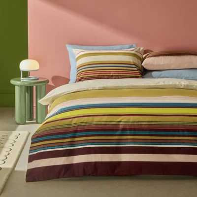 Habitat Habitat Archive Cotton Stripe Bedding Set - Superking