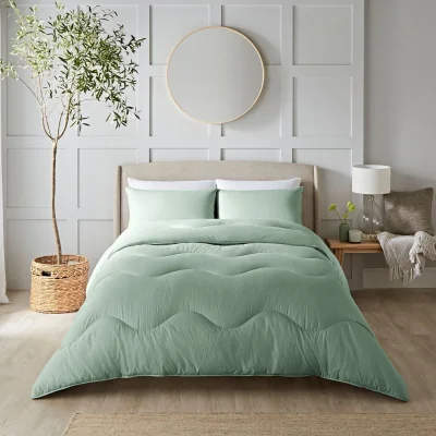 Habitat Night Lark Seersucker Coverless 10.5 Tog Duvet Set - Single