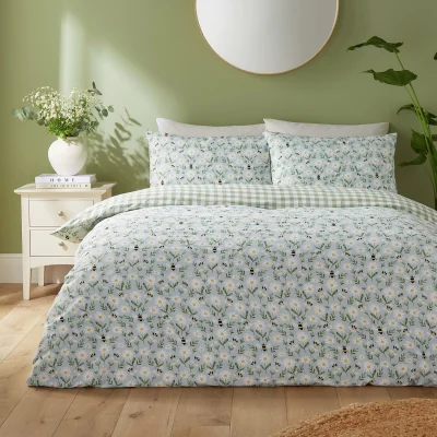 Habitat Silentnight Daisy Bee Blue Bedding Set - King size