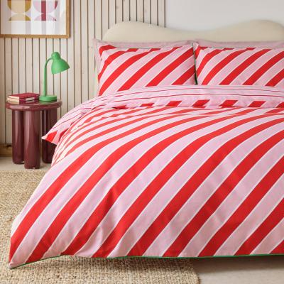 Habitat Habitat Candy Stripe Pink & Red Bedding Set - Single
