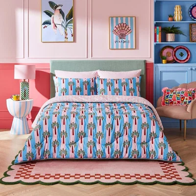 Habitat Night Lark Electric Coast 10.5 Tog Duvet Set -  King