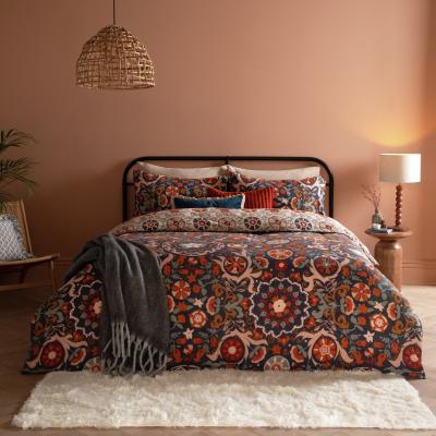 Habitat Furn Kinfolk Denim Blue  Bedding Set - Double