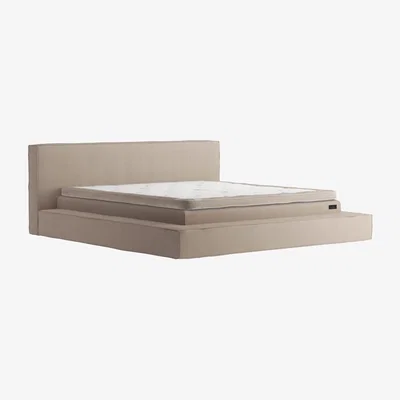 Heal's Carpe Diem Beds Rörö Stora Bed Set and Luxury Mattress Topper Super King Medium Tension in Ro Asuri Cashew