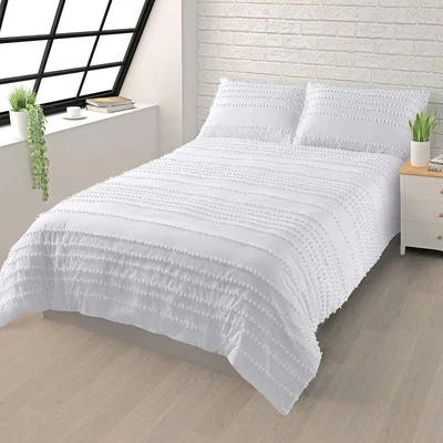 Homebase House Beautiful Cotton Tufted Bedding Set - Double