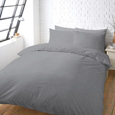 Homebase House Beautiful Washed Cotton Linen Bedding Set - Super King