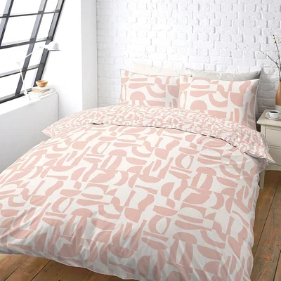 Homebase House Beautiful Large Geo Print Bedding Set - Super King