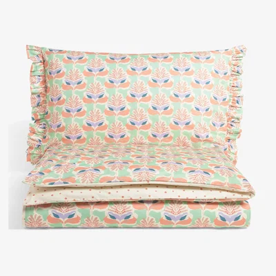 John Lewis John Lewis Folk Floral Reversible Duvet Cover & Pillowcase Set, Multi