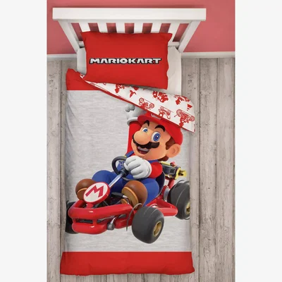 John Lewis Nintendo Mario Cart Reversible Duvet Cover and Pillowcase Set