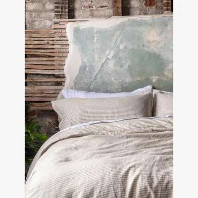 John Lewis Piglet in Bed Stripe Linen Bedding
