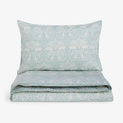 John Lewis Morris & Co. Brer Rabbit Reversible Duvet Cover and Pillowcase Set, Blue