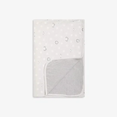 John Lewis John Lewis Safari Animals Spot Reversible Jersey Blanket, 80 x 80cm