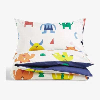 John Lewis John Lewis ANYDAY Robot Monster Reversible Duvet Cover and Pillowcase Set
