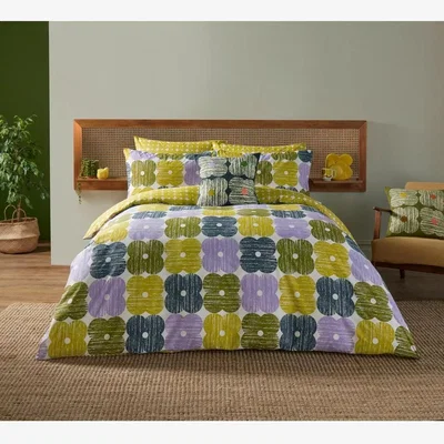 John Lewis Orla Kiely Textured Flower Bedding, Multi