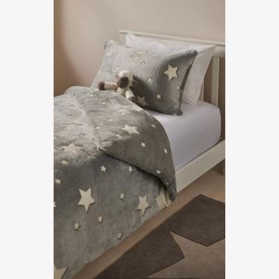 John Lewis John Lewis Star Print Fleece Duvet Cover & Pillowcase Set