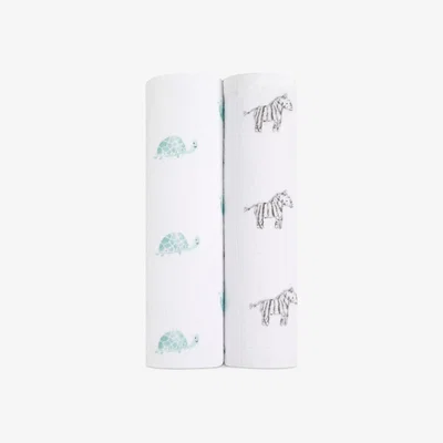 John Lewis Aden + Anais GOTS Organic Cotton Muslin Swaddle Blanket, Pack of 2, Multi