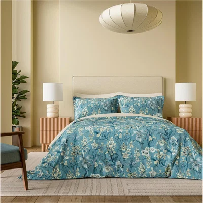 John Lewis Harlequin Kalina Floral Bedding Set, Blue/Multi