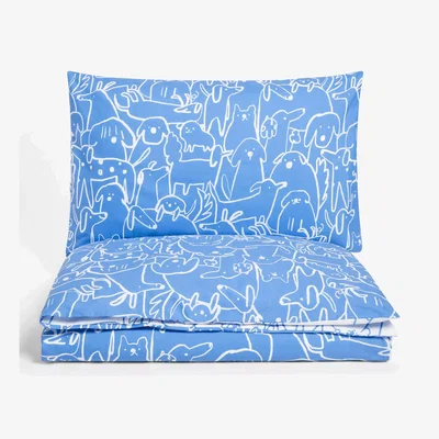 John Lewis John Lewis ANYDAY Pups Print Reversible Duvet Cover and Pillowcase Set
