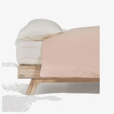 Kave Home Gaitana duvet cover, sheet & pillowcase set in pink GOTS-certified cotton 60 x 120 cm
