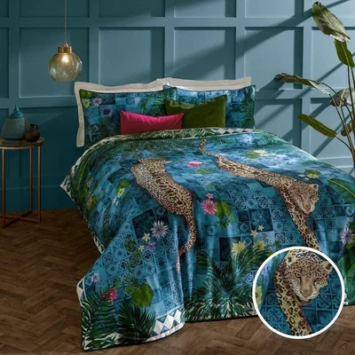 La Redoute Majorelle 100% Cotton Sateen Duvet Cover and Pillowcase Set