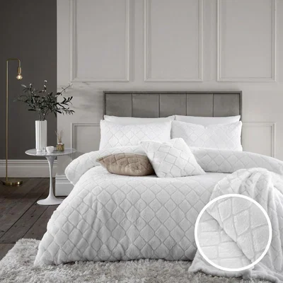 La Redoute Cosy Diamond Duvet Cover and Pillowcase Set