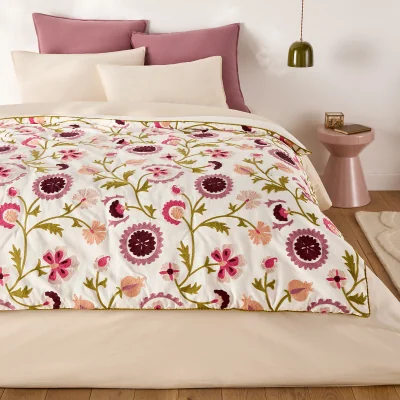 La Redoute Izild Cotton Velour Padded Quilt