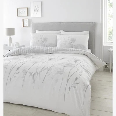 La Redoute Meadowsweet Floral Easy Care Cotton Mix Duvet Cover and Pillowcase Set