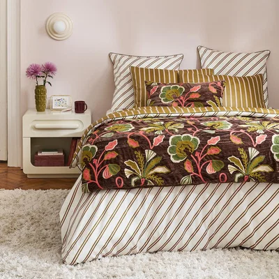 La Redoute Sidonie Embroidered Quilt in Panne Velvet