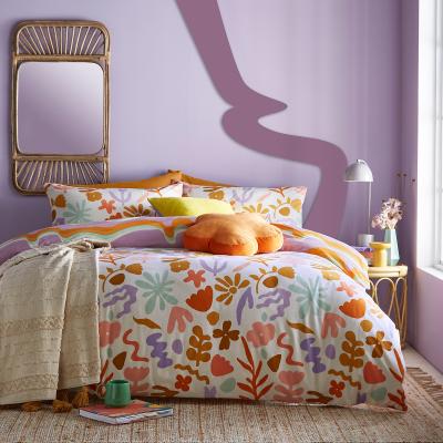 La Redoute Amelie Trending Floral Cotton Mix Duvet Cover and Pillowcase Set