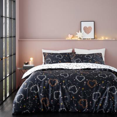 La Redoute Cosmic Hearts and Stars Duvet Cover and Pillowcase Set