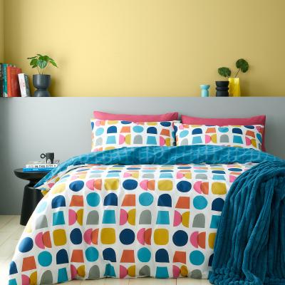 La Redoute Connect Geo Duvet Cover and Pillowcase Set