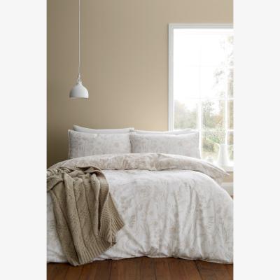 La Redoute Brushed Floral Toile 100% Cotton Duvet Cover and Pillowcase Set
