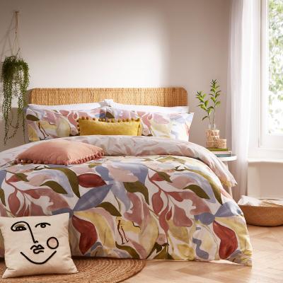 La Redoute Amarosa Abstract Reversible Cotton Mix Duvet Cover and Pillowcase Set