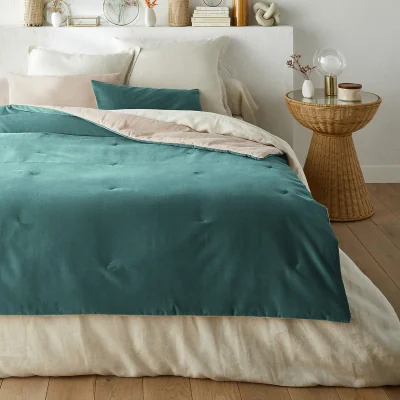 La Redoute Velvet Cotton Velvet & Linen Quilt