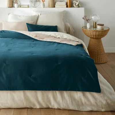 La Redoute Velvet Cotton Velvet & Linen Quilt