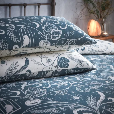 La Redoute Spellbound 100% Brushed Cotton Duvet Cover and Pillowcase Set