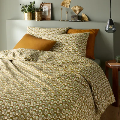 La Redoute Caletta Cotton Bed Set with Rectangular Pillowcase