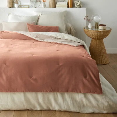 La Redoute Velvet Cotton Velvet & Linen Quilt