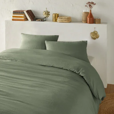La Redoute Washed Recycled Polyester Microfibre Bed Set