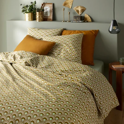 La Redoute Caletta Cotton Duvet Cover Set with Square Pillowcase