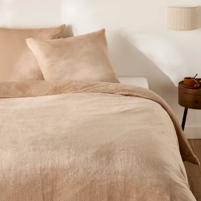 La Redoute Bed Linen Set with Square Pillowcase with Fleece On Both Sides