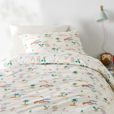 La Redoute Jadida 50% Recycled Cotton Bed Set with Rectangular Pillowcase
