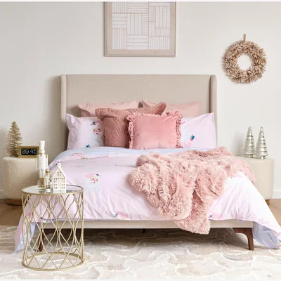 La Redoute Vintage Christmas Santa Duvet Cover and Pillowcase Set