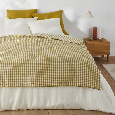 La Redoute Cottage Quilted Quilt in Woven and Dyed Cotton/Linen