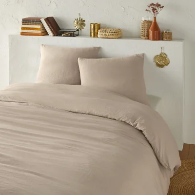 La Redoute Washed Recycled Polyester Microfibre Bed Set