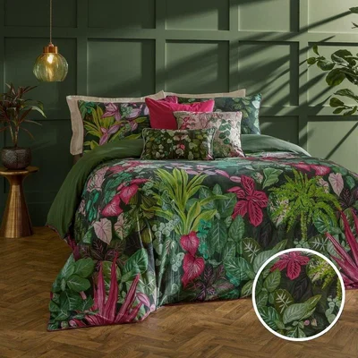 La Redoute Veadeiros 100% Cotton Sateen Duvet Cover and Pillowcase Set