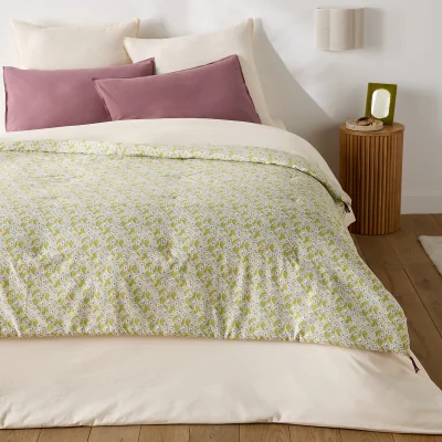 La Redoute Malko Floral Print Cotton Voile Quilted Quilt
