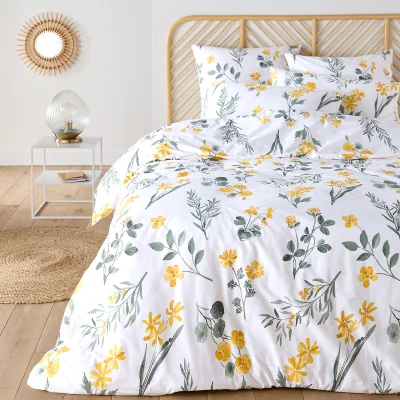 La Redoute Jeanille Cotton Bed Set with Square Pillowcase